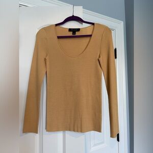 St. John Women's Camel Long Sleeve Top